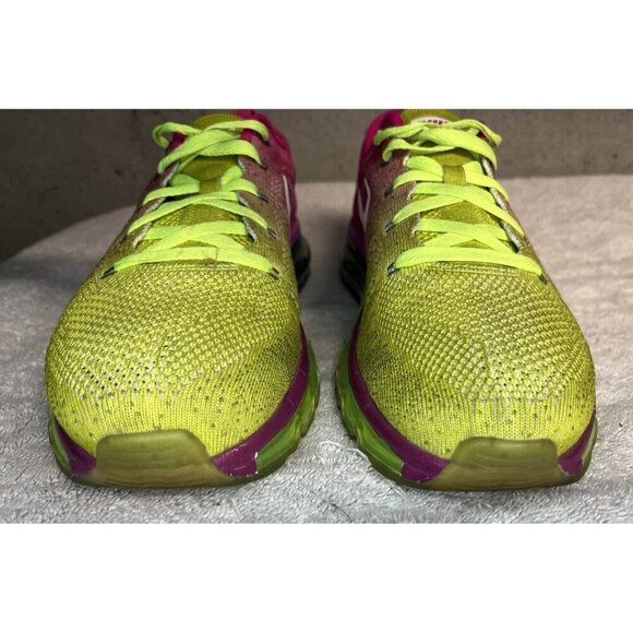 Nike Air Max Flyknit ID Pink-Lime Green-Blue Running Shoes Size 8.5 [845615-992] main image 5